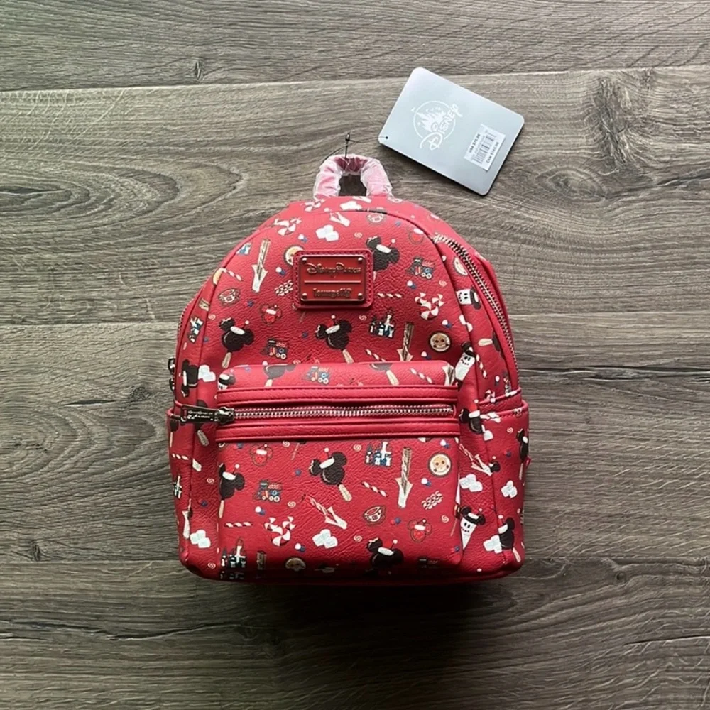 NWT Disney Loungefly Red Holiday Treats Backpack